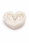 Heart-shaped Rose Scented Candles (approx-45gm)(white)