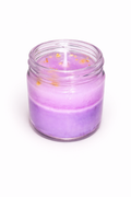 Medium Glass Jar Scented Candles with Transparent wax (approx-85gm)(purple, transparent)