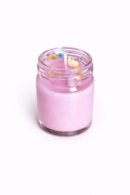Small Glass Jar Scented Candles with Transparent wax (approx-48gm)(pink,transparent)