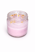 Medium Glass Jar Scented Candles with Transparent wax (approx-85gm)(pink, transparent)