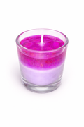 Medium Glass Designed Scented Candles with Transparent Wax (approx-85gm)(purple, transparent)